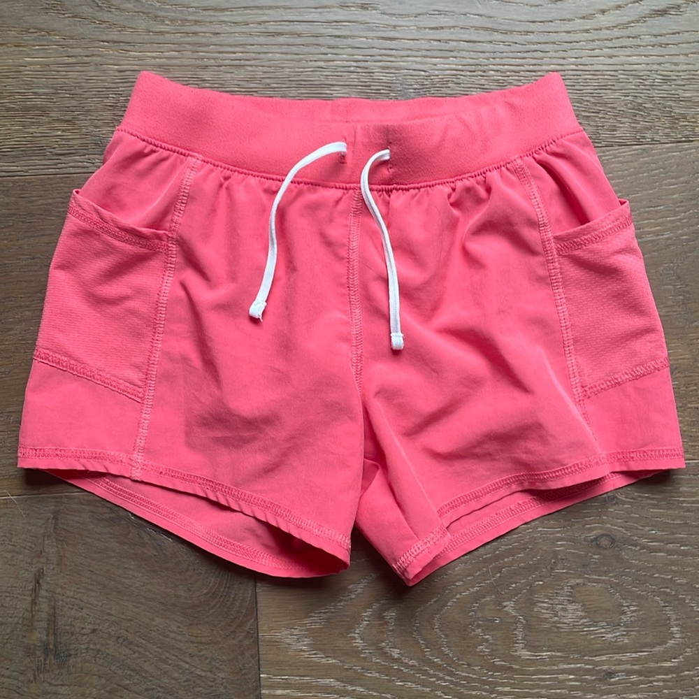 Tel Gear Coral Lined Shorts with Side Pockets Athletic Tie Waist Size Small 7